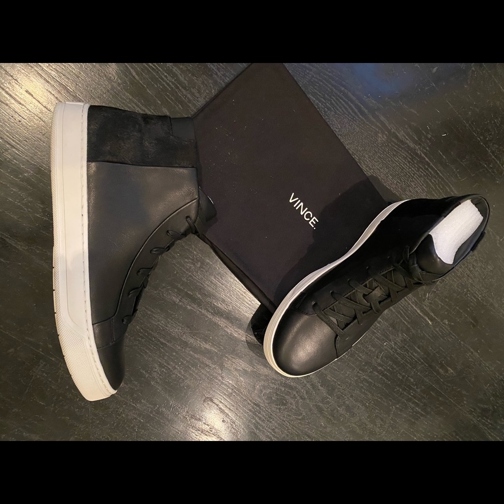 Vince Atlas. Black high top sneakers - NEW